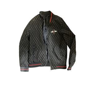 Brown Designer Jacket Bomber Bumble Bee Path Sz Small To Med